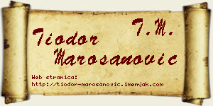 Tiodor Marošanović vizit kartica